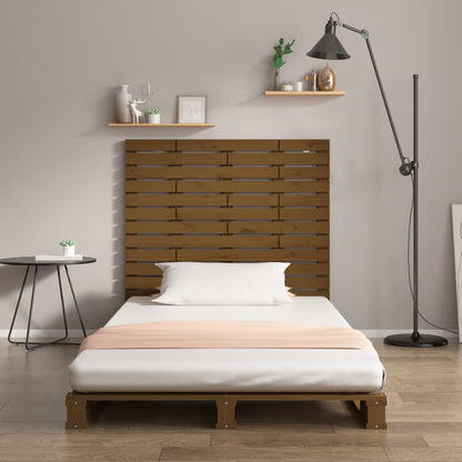 vidaXL Wall Headboard Honey Brown 81x3x91.5 cm Solid Wood Pine