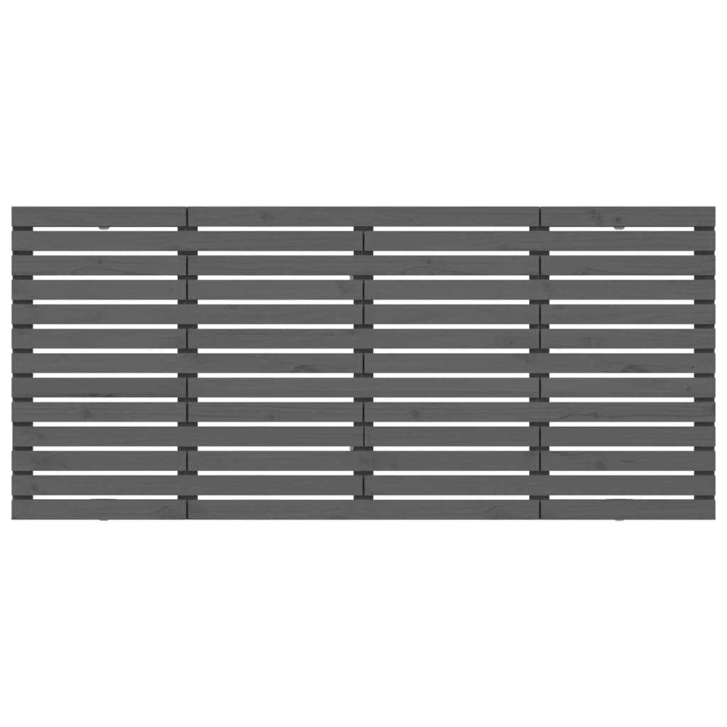 vidaXL Wall Headboard Grey 166x3x91.5 cm Solid Wood Pine