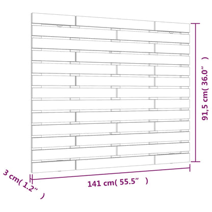 vidaXL Wall Headboard 141x3x91.5 cm Solid Wood Pine