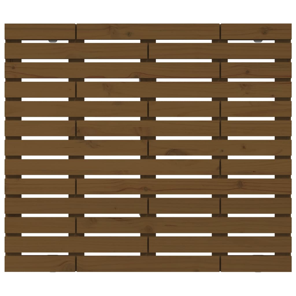 vidaXL Wall Headboard Honey Brown 141x3x91.5 cm Solid Wood Pine