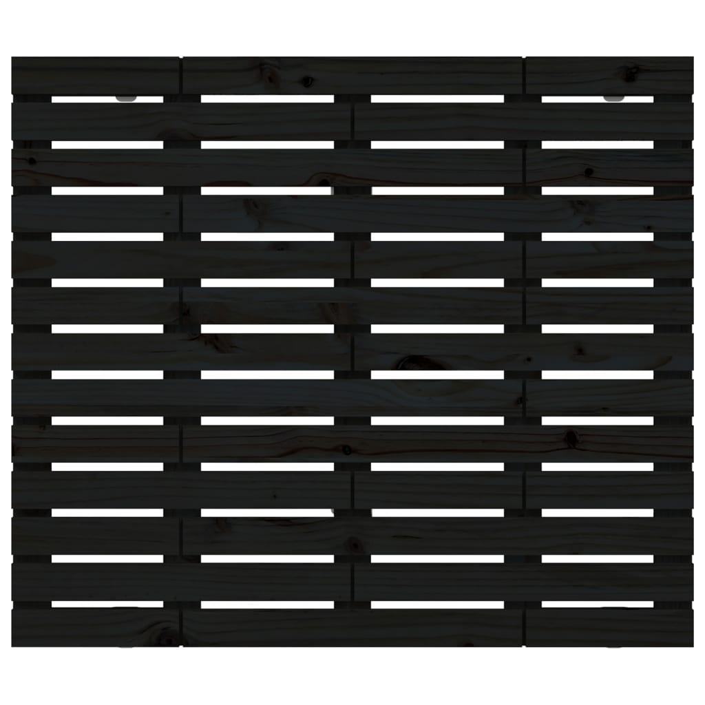 vidaXL Wall Headboard Black 141x3x91.5 cm Solid Wood Pine