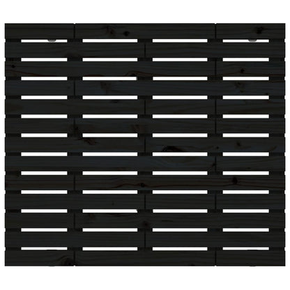 vidaXL Wall Headboard Black 141x3x91.5 cm Solid Wood Pine