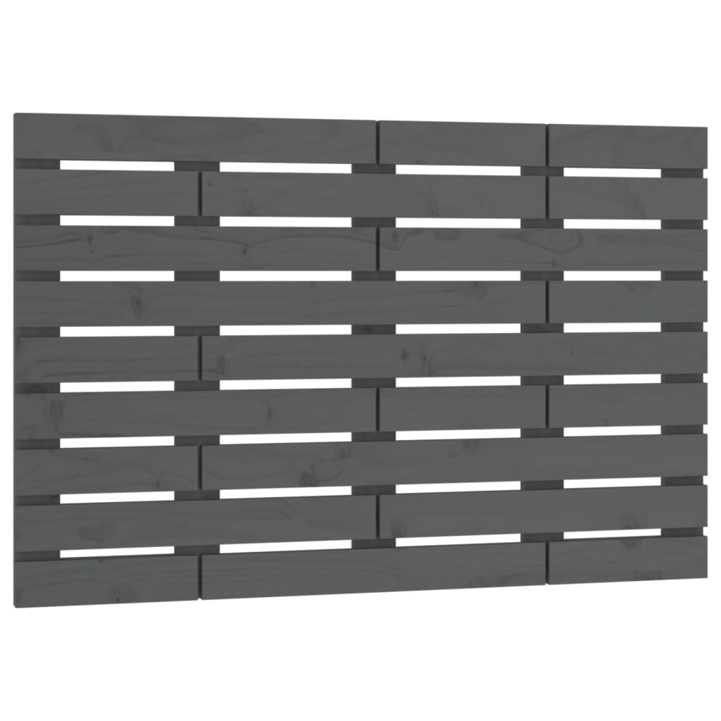vidaXL Wall Headboard Grey 106x3x63 cm Solid Wood Pine