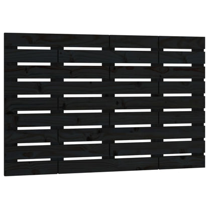 vidaXL Wall Headboard Black 106x3x63 cm Solid Wood Pine