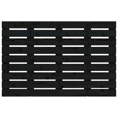 vidaXL Wall Headboard Black 106x3x63 cm Solid Wood Pine