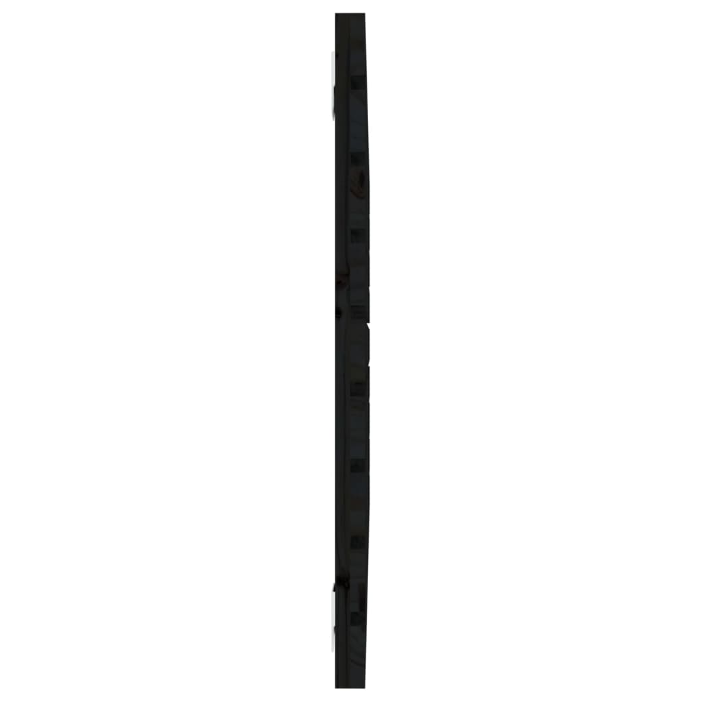 vidaXL Wall Headboard Black 106x3x63 cm Solid Wood Pine