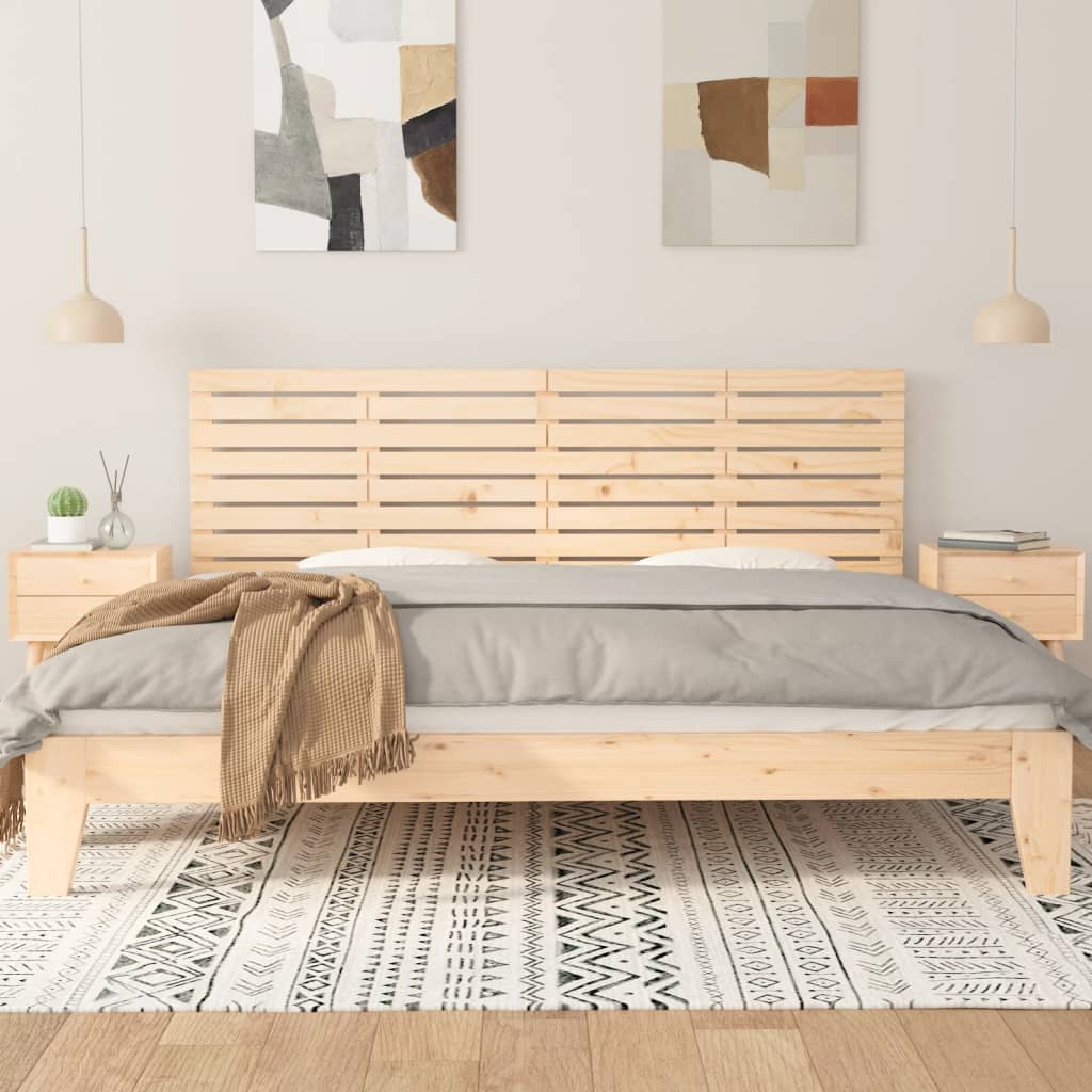 vidaXL Wall Headboard 206x3x63 cm Solid Wood Pine