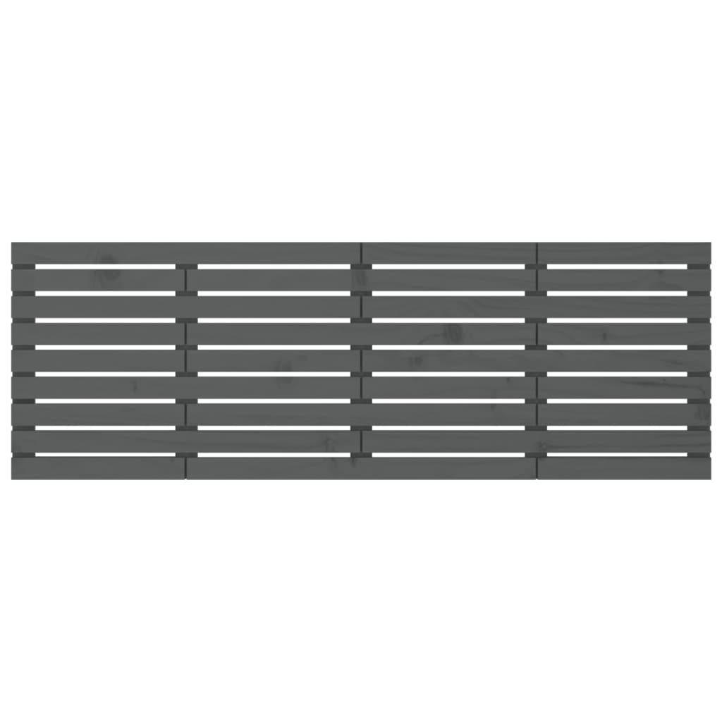 vidaXL Wall Headboard Grey 206x3x63 cm Solid Wood Pine