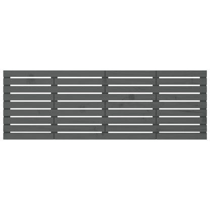 vidaXL Wall Headboard Grey 206x3x63 cm Solid Wood Pine