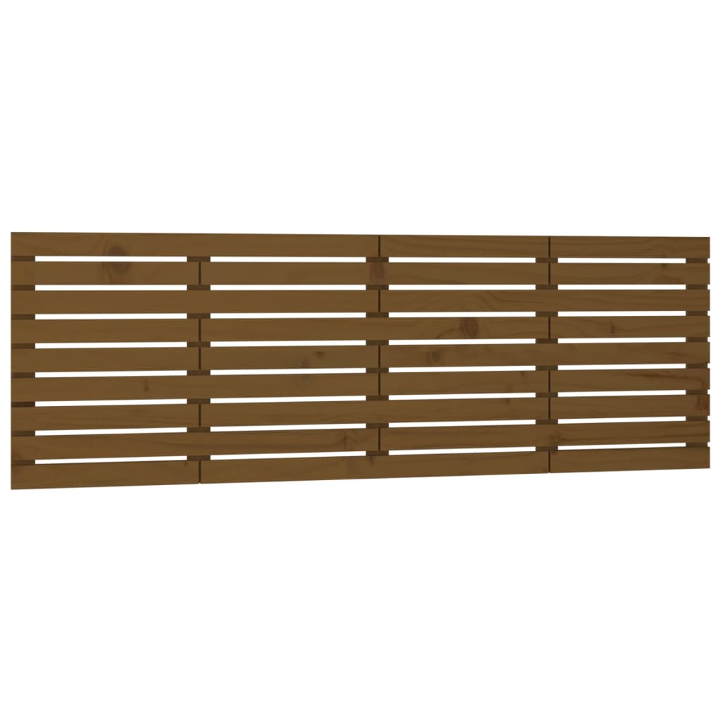 vidaXL Wall Headboard Honey Brown 206x3x63 cm Solid Wood Pine