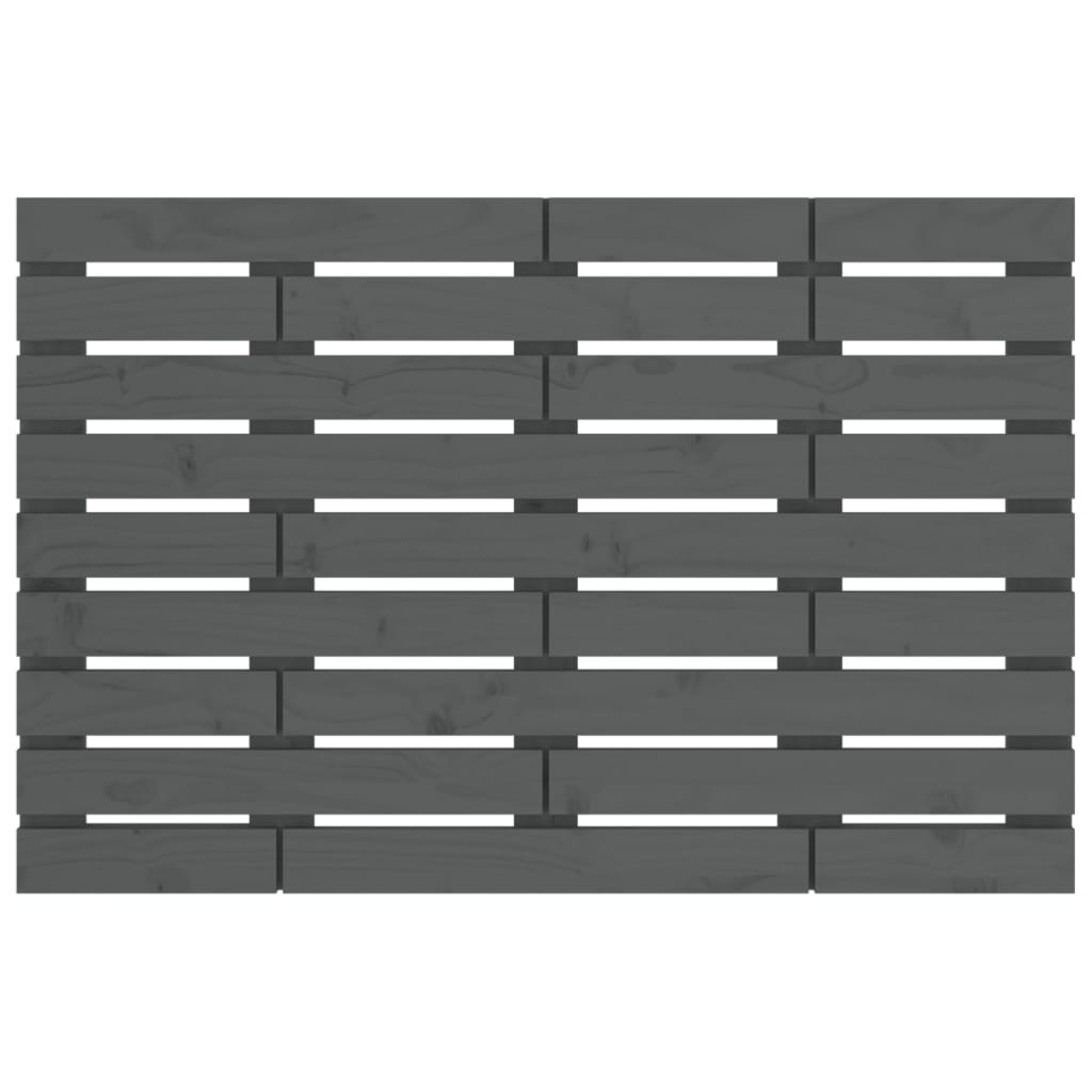 vidaXL Wall Headboard Grey 96x3x63 cm Solid Wood Pine