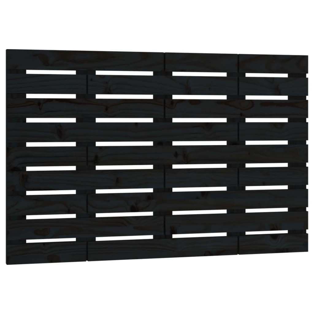 vidaXL Wall Headboard Black 96x3x63 cm Solid Wood Pine