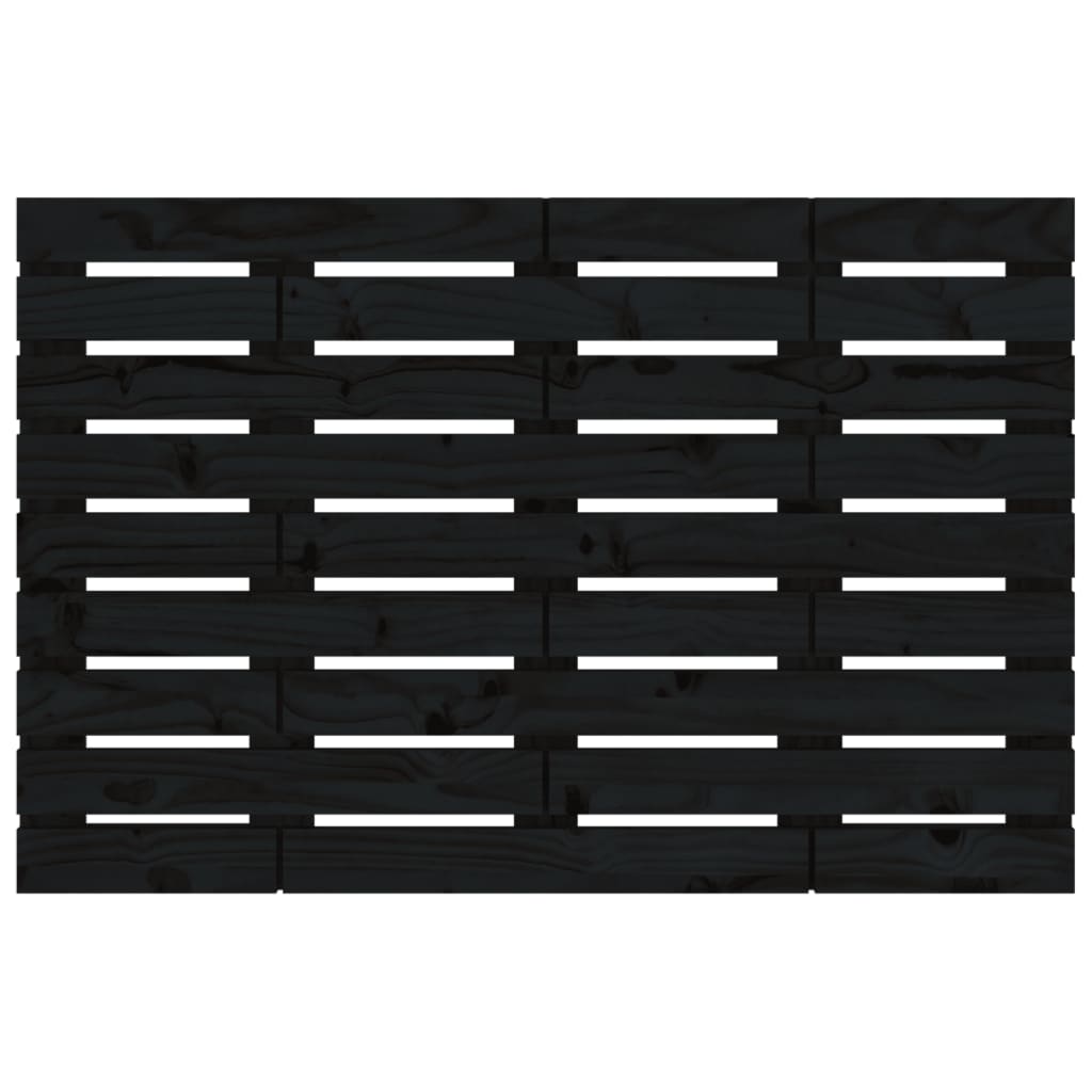 vidaXL Wall Headboard Black 96x3x63 cm Solid Wood Pine