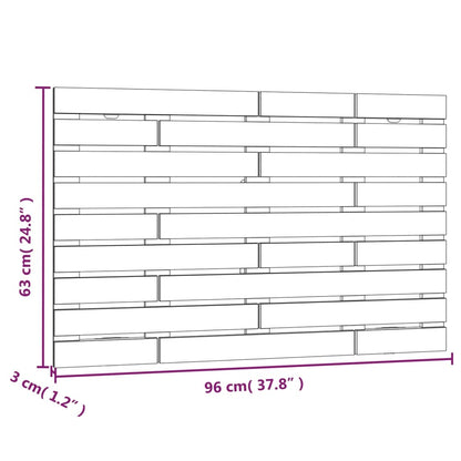 vidaXL Wall Headboard Black 96x3x63 cm Solid Wood Pine