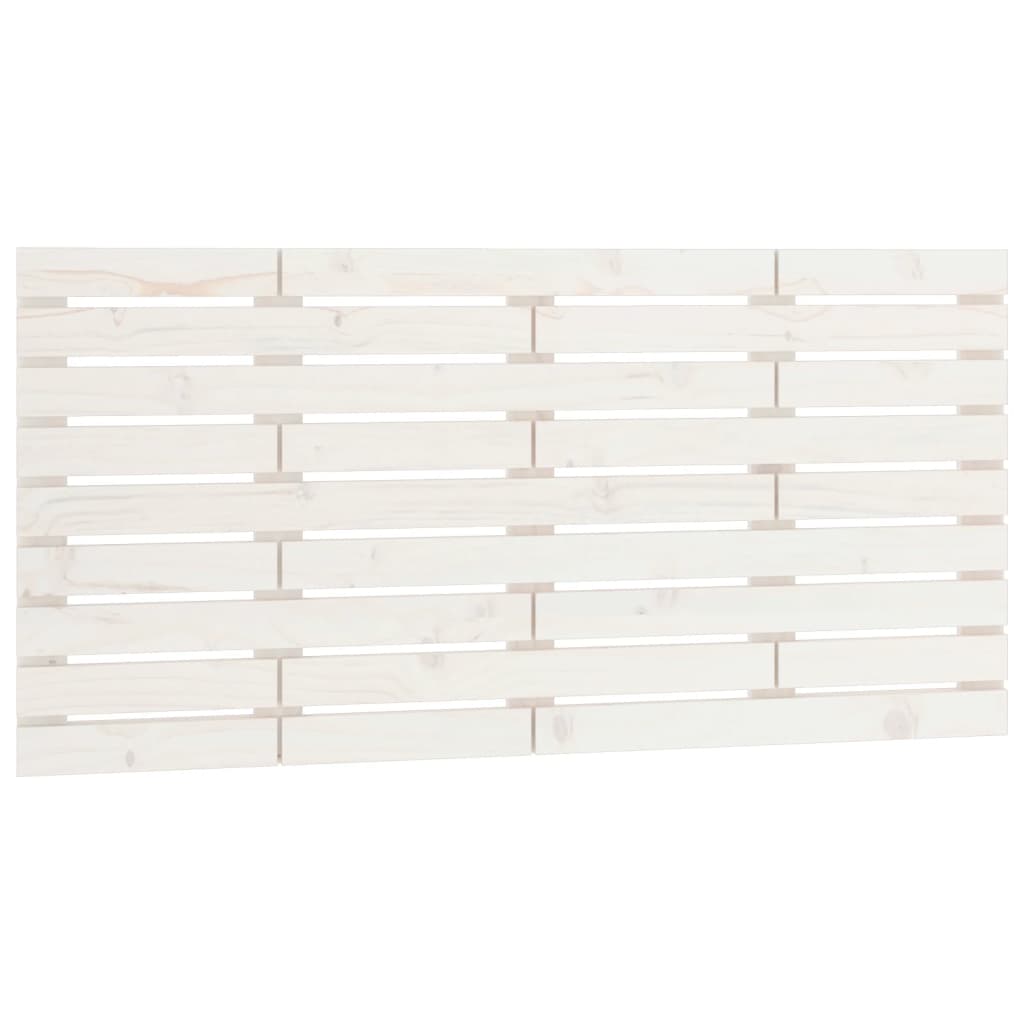 vidaXL Wall Headboard White 126x3x63 cm Solid Wood Pine
