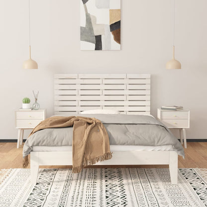 vidaXL Wall Headboard White 126x3x63 cm Solid Wood Pine