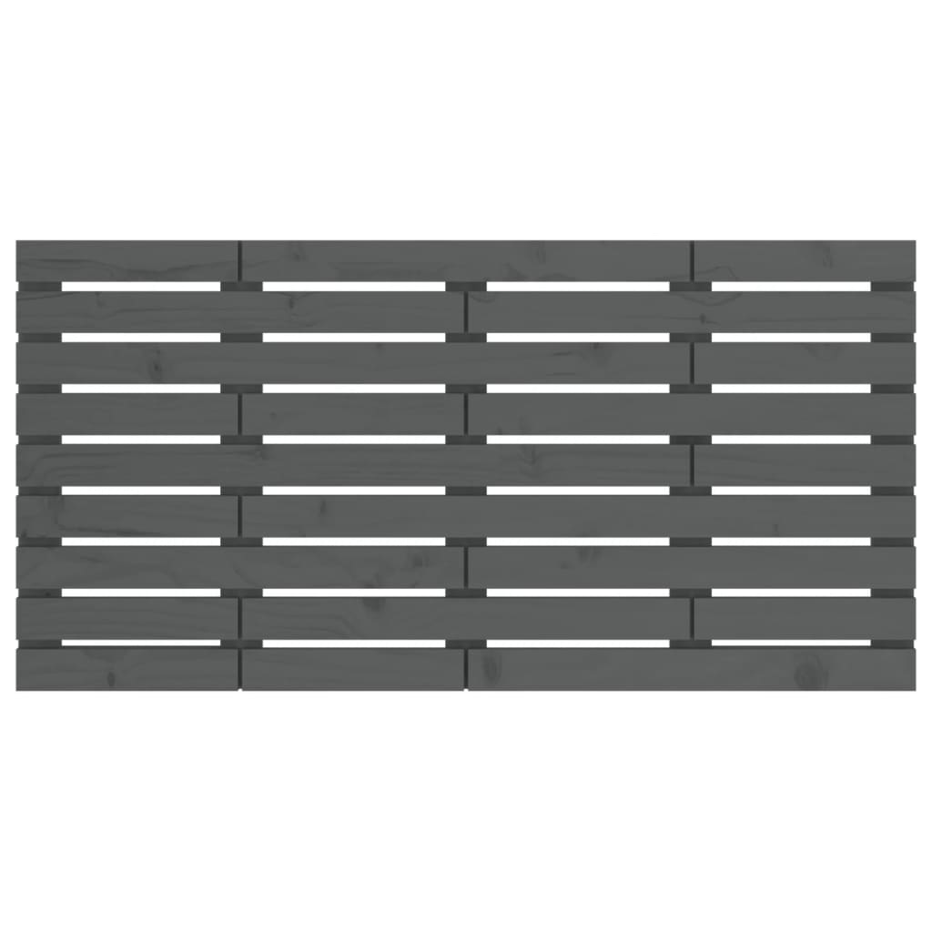 vidaXL Wall Headboard Grey 126x3x63 cm Solid Wood Pine
