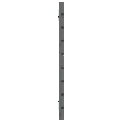 vidaXL Wall Headboard Grey 126x3x63 cm Solid Wood Pine