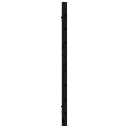 vidaXL Wall Headboard Black 126x3x63 cm Solid Wood Pine