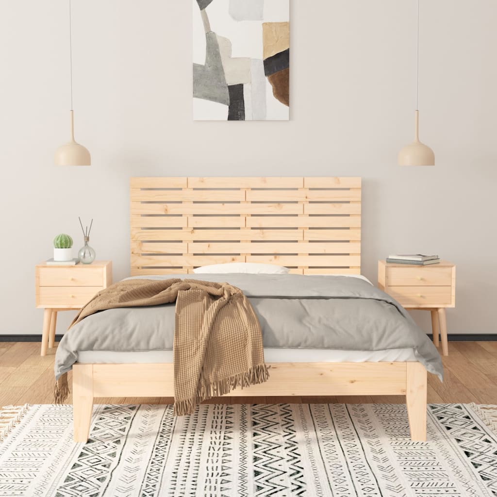 vidaXL Wall Headboard 146x3x63 cm Solid Wood Pine