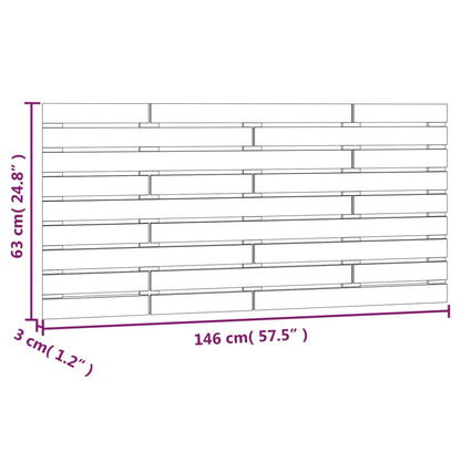 vidaXL Wall Headboard 146x3x63 cm Solid Wood Pine