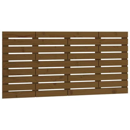 vidaXL Wall Headboard Honey Brown 146x3x63 cm Solid Wood Pine