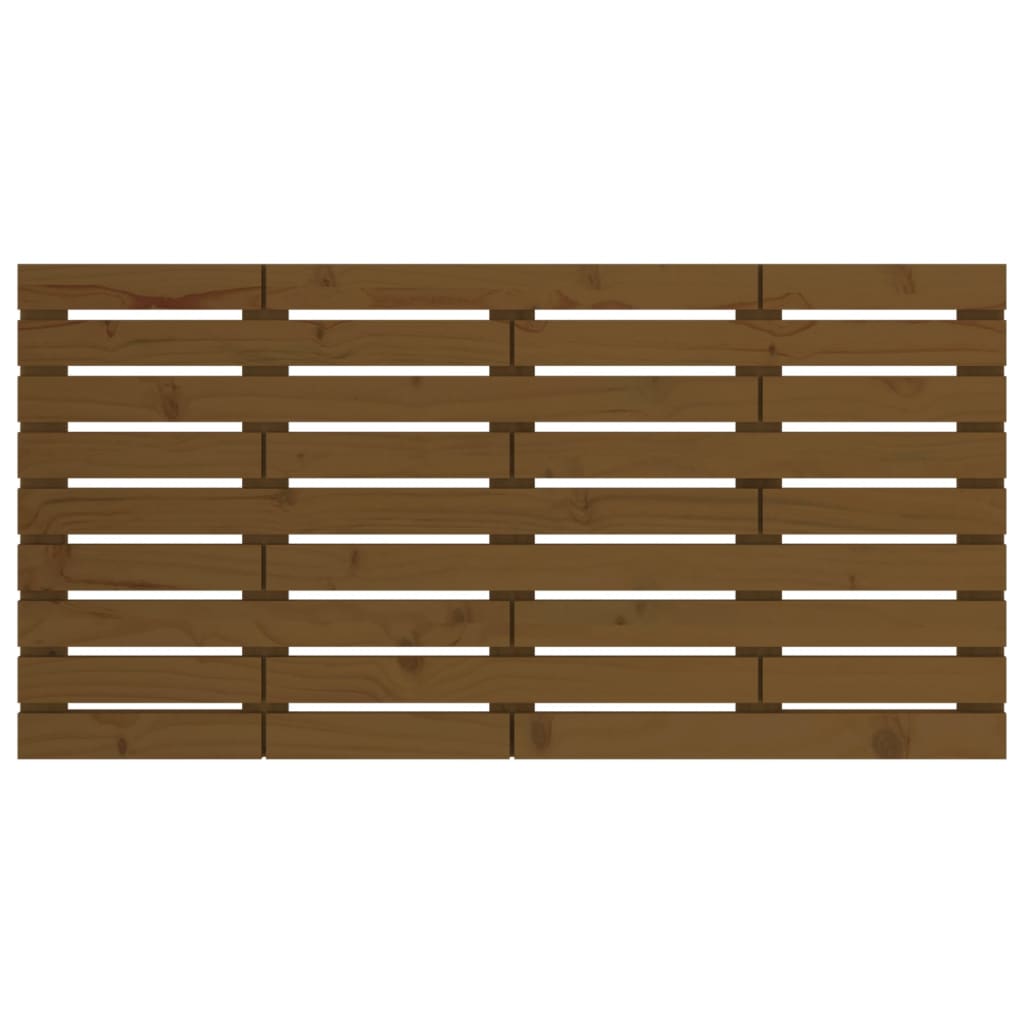 vidaXL Wall Headboard Honey Brown 146x3x63 cm Solid Wood Pine