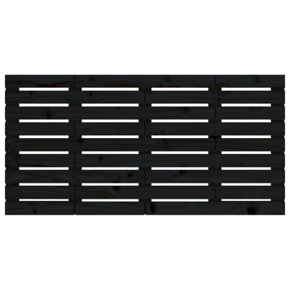vidaXL Wall Headboard Black 146x3x63 cm Solid Wood Pine
