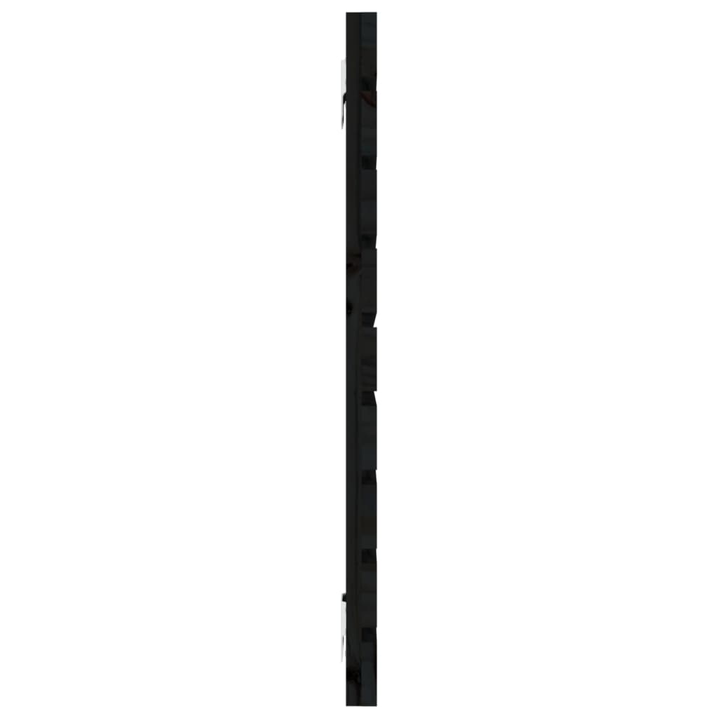 vidaXL Wall Headboard Black 146x3x63 cm Solid Wood Pine