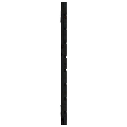 vidaXL Wall Headboard Black 146x3x63 cm Solid Wood Pine