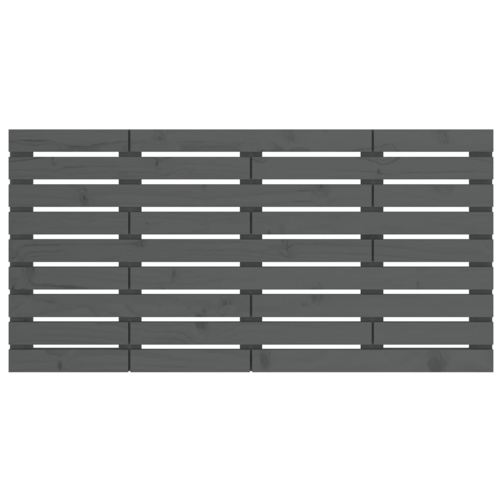 vidaXL Wall Headboard Grey 156x3x63 cm Solid Wood Pine