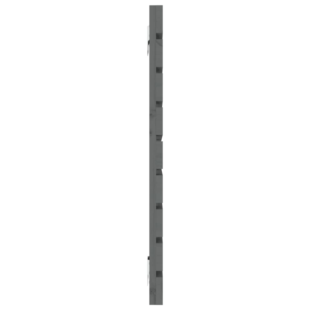 vidaXL Wall Headboard Grey 156x3x63 cm Solid Wood Pine