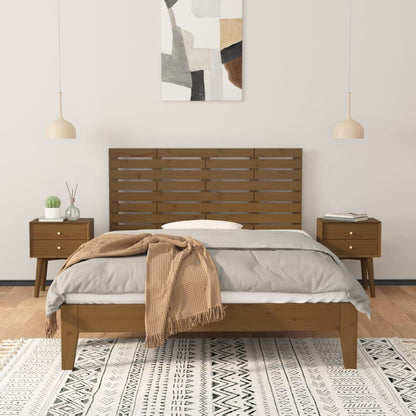 vidaXL Wall Headboard Honey Brown 156x3x63 cm Solid Wood Pine