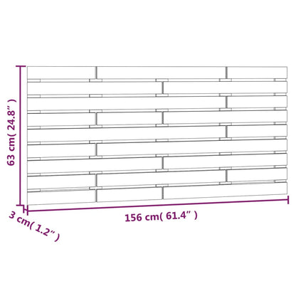 vidaXL Wall Headboard Honey Brown 156x3x63 cm Solid Wood Pine