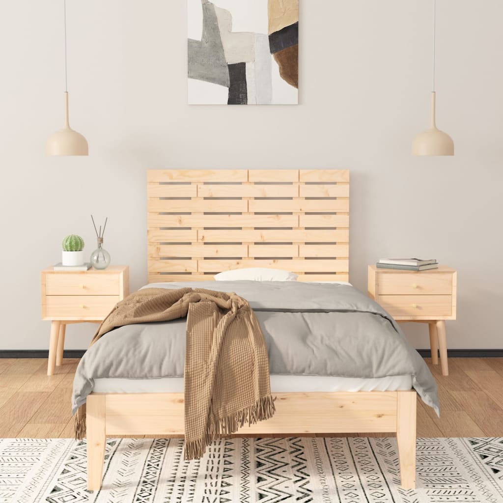 vidaXL Wall Headboard 81x3x63 cm Solid Wood Pine