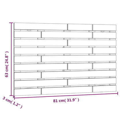 vidaXL Wall Headboard 81x3x63 cm Solid Wood Pine