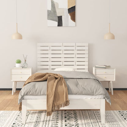 vidaXL Wall Headboard White 81x3x63 cm Solid Wood Pine