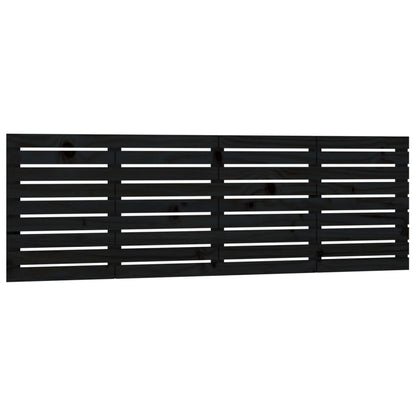 vidaXL Wall Headboard Black 166x3x63 cm Solid Wood Pine