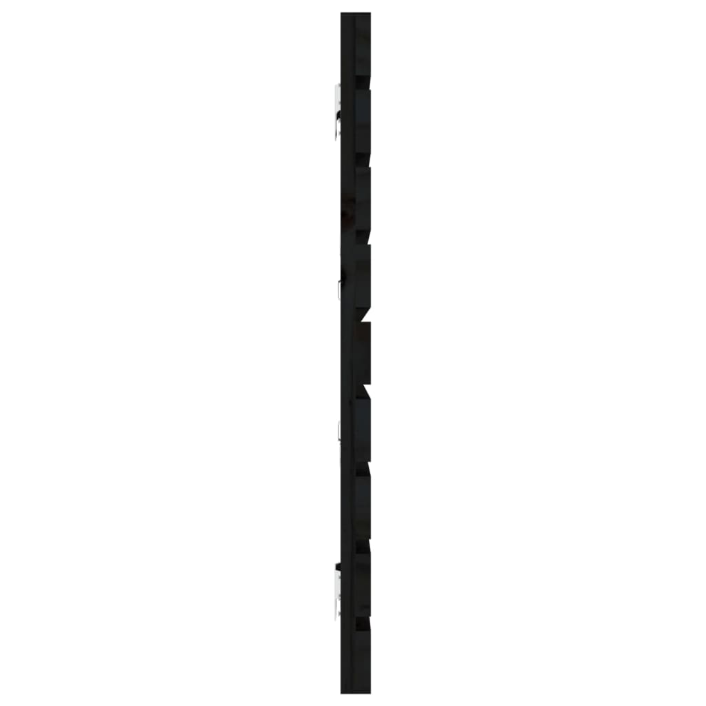 vidaXL Wall Headboard Black 166x3x63 cm Solid Wood Pine