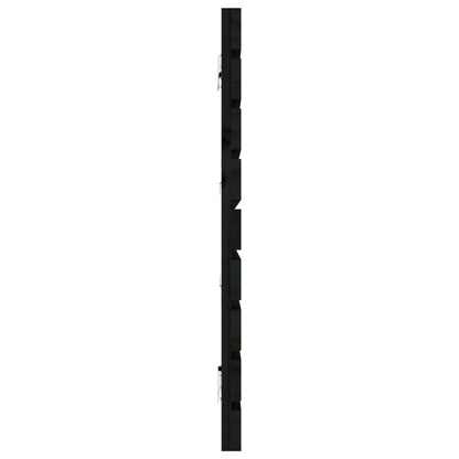 vidaXL Wall Headboard Black 166x3x63 cm Solid Wood Pine