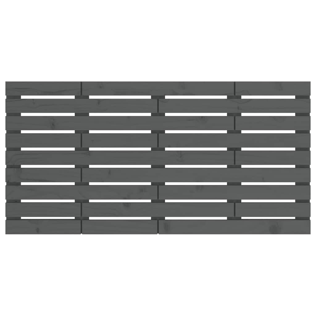 vidaXL Wall Headboard Grey 141x3x63 cm Solid Wood Pine