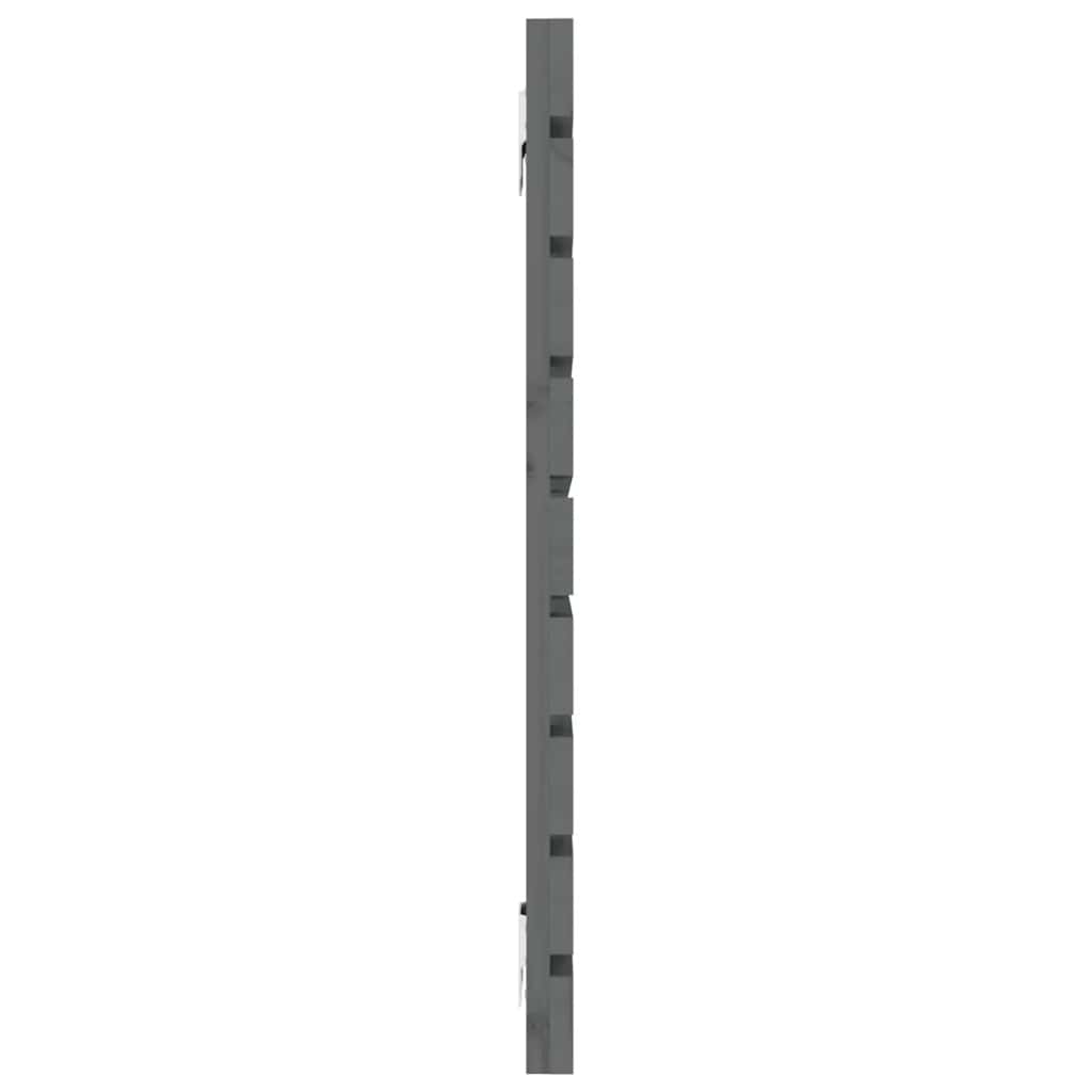 vidaXL Wall Headboard Grey 141x3x63 cm Solid Wood Pine