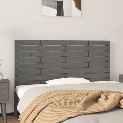 vidaXL Wall Headboard Grey 141x3x63 cm Solid Wood Pine