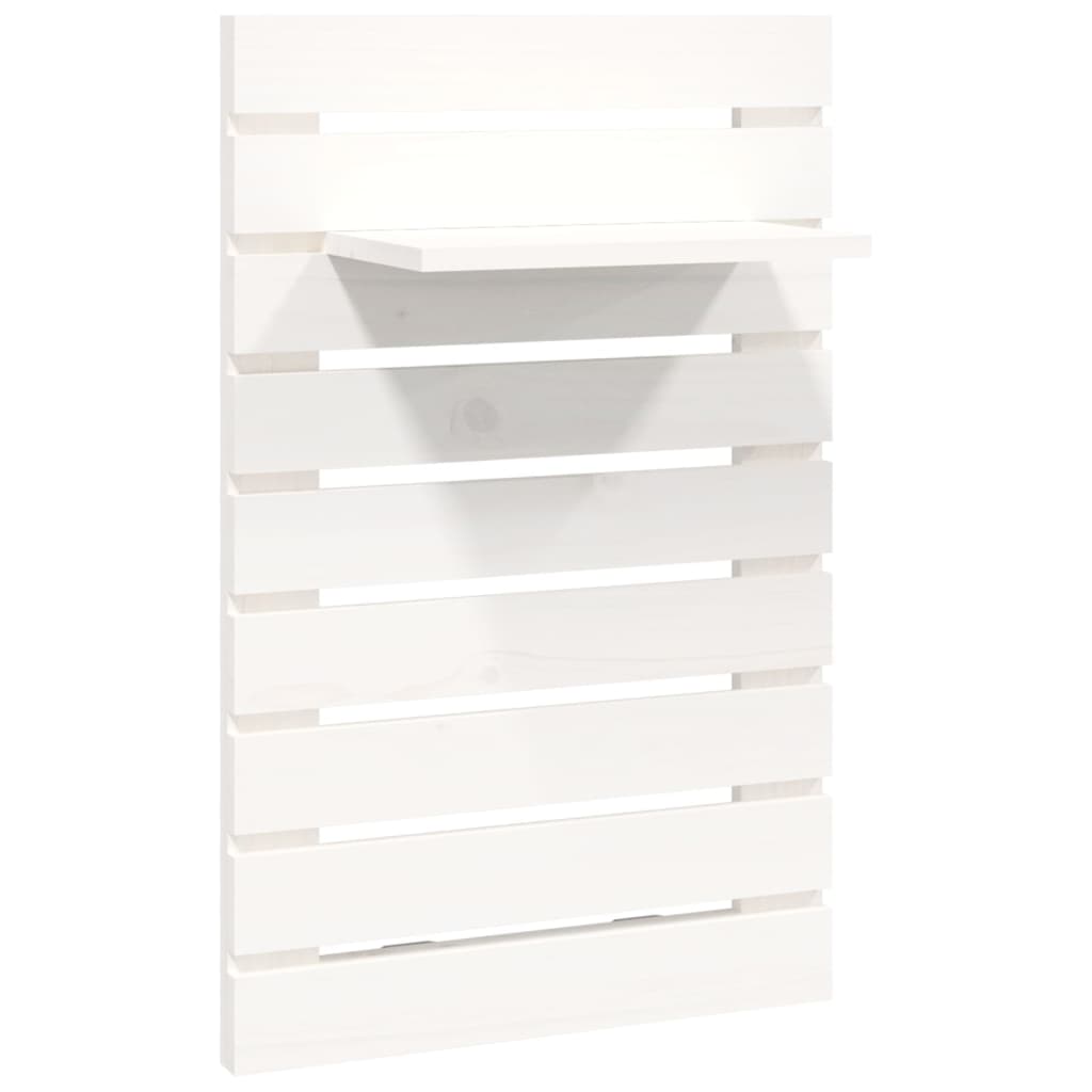 vidaXL Wall-mounted Bedside Shelves 2 pcs White Solid Wood Pine