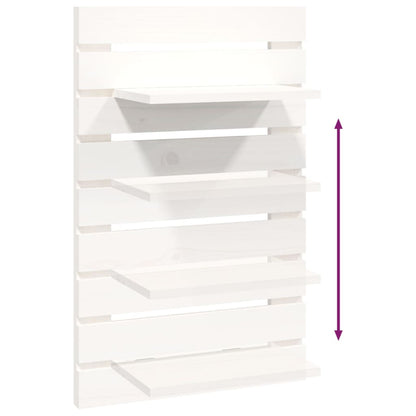 vidaXL Wall-mounted Bedside Shelves 2 pcs White Solid Wood Pine