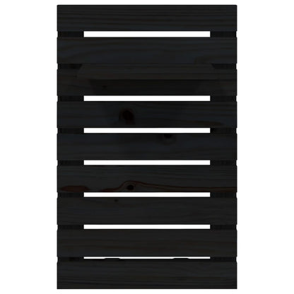 vidaXL Wall-mounted Bedside Shelves 2 pcs Black Solid Wood Pine