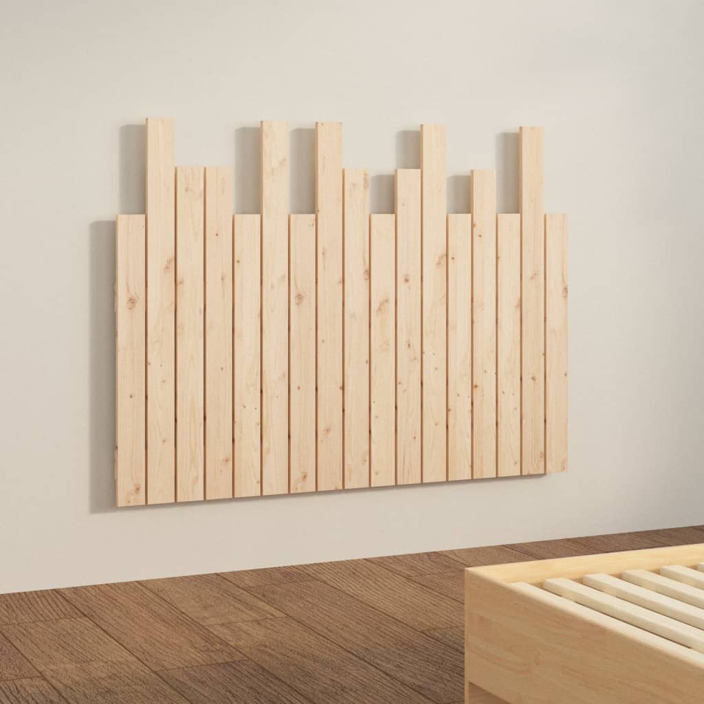 vidaXL Wall Headboard 108x3x80 cm Solid Wood Pine