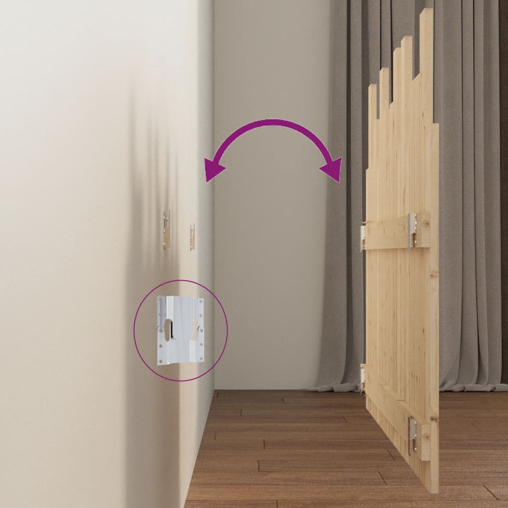 vidaXL Wall Headboard 108x3x80 cm Solid Wood Pine