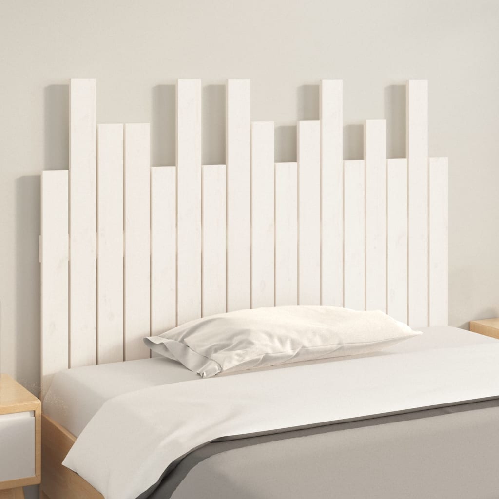 vidaXL Wall Headboard White 108x3x80 cm Solid Wood Pine