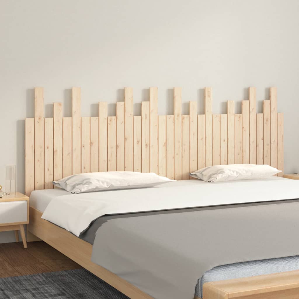 vidaXL Wall Headboard 204x3x80 cm Solid Wood Pine